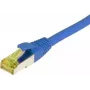 Cable de red RJ45 SYNERGY21, CAT6A 500MHz, 15m, azul, S/FTP, TPE/LSZH (Ultraflex), AWG26, con cable Cat.7