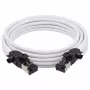 Synergy21 Cable de red RJ45, CAT6A 500MHz, 2m, Blanco, S/FTP, Slimline redondo d=4,5mm, TPE/LSZH (Superflex), AWG28, con conector CAT7, conector giratorio