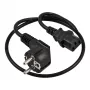 SYNERGY21 Cable de alimentación 230V enchufe Schuko CEE7 a conector hembra IEC C13, 1,8m, Negro (S218200)