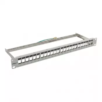 Synergy 21 Panel de parcheo Keystone de 19 pulgadas 24 puertos 1U sin equipar gris claro 94 mm de profundidad