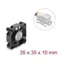 Ventilador axial Delock 12 V DC, 35 x 35 x 10 mm negro