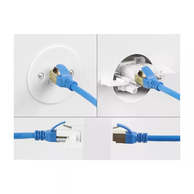 Soporte de módulo Keystone Delock para montaje en pared / sobremesa blanco