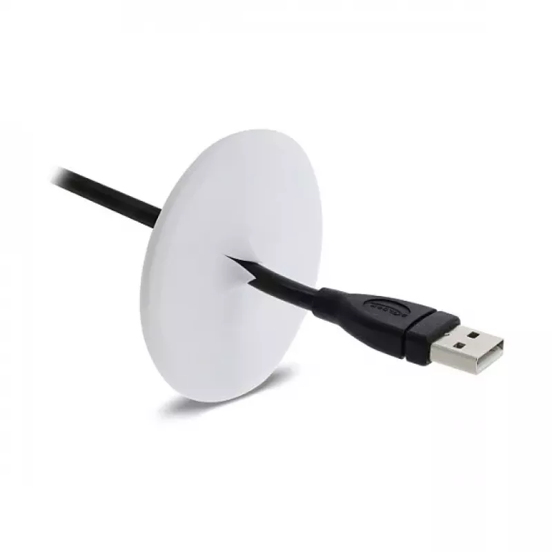 Delock pasacables de silicona redondo Ø 65 mm para montaje en pared / mesa blanco