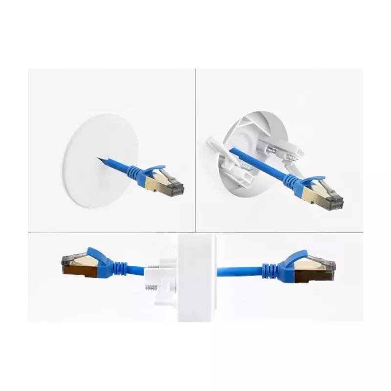 Delock pasacables de silicona redondo Ø 65 mm para montaje en pared / mesa blanco