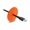 Pasacables redondo de silicona Delock Ø 65 mm para montaje en pared / sobremesa blanco / naranja