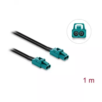 Delock cable Mini FAKRA Z conector hembra dual a conector hembra FAKRA Z dual 1 m