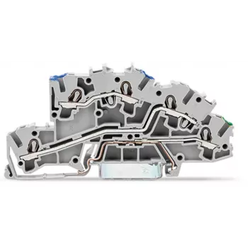 WAGO 2003-7646 Borne de paso de 3 conductores, 2,5 mm², 800 V, gris, montaje en carril DIN
