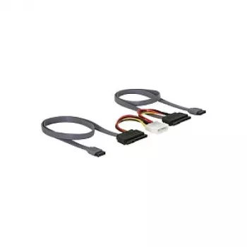 DELOCK Cable SATA All-in-One para 2x HDD