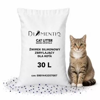 Diamentiq Micro Crystals Arena aglomerante de sílice para gatos, 30 l