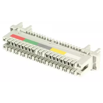 Bloque de conexión LSA EFB Elektronik 2/10 a 10DA para montaje en poste redondo, sin código de colores