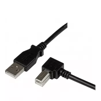 EFB Premium Cable USB 2.0 A - B en ángulo conector macho a conector macho 1,0 m negro