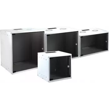EFB Elektronik Armario de red de pared 19 pulgadas 15U Basic, profundidad 600 mm, de una pieza, Flat Pack, RAL 9010 (Blanco puro)