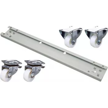 EFB Elektronik PRO-ROL028.GR Juego de ruedas 600 kg para armario de 800 mm, gris RAL 7035 (pack de 4)