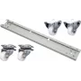 EFB Elektronik PRO-ROL028.GR Juego de ruedas 600 kg para armario de 800 mm, gris RAL 7035 (pack de 4)