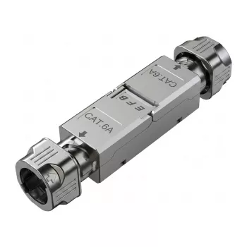EFB Módulo de acoplamiento Keystone blindado Slimline Cat.6A/Cat.7/Cat.7A RJ45 hembra a hembra