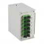 EFB Caja para carril DIN OS2 G652D 12xSC/APC pigtail desplazado 6x acoplador SC/APC dúplex