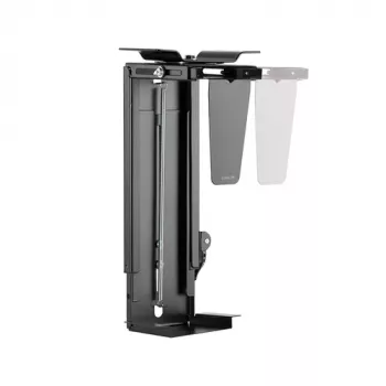 LogiLink EO0030 soporte de PC giratorio bajo el escritorio con liberación rápida, negro, máx. 10 kg