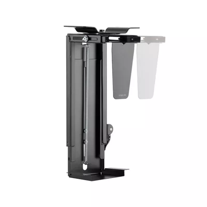 LogiLink EO0030 soporte de PC giratorio bajo el escritorio con liberación rápida, negro, máx. 10 kg