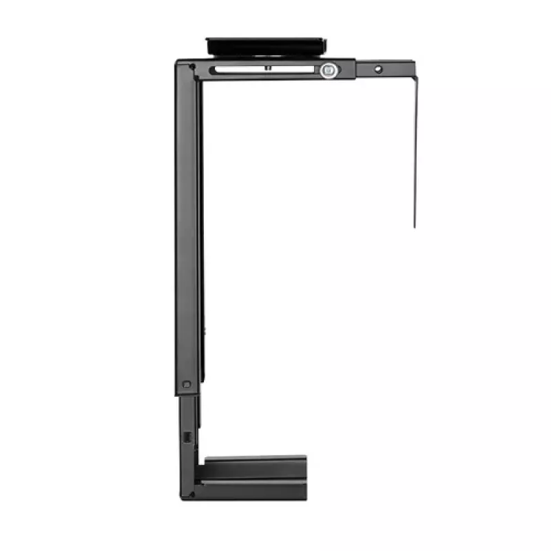 LogiLink EO0030 soporte de PC giratorio bajo el escritorio con liberación rápida, negro, máx. 10 kg