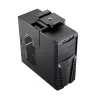 LogiLink EO0030 soporte de PC giratorio bajo el escritorio con liberación rápida, negro, máx. 10 kg