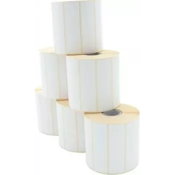 ARTDEV Rollo de etiquetas térmicas directas 80 x 23 mm, diámetro de rollo 100 mm, núcleo 25 mm, 1500 etiquetas/rollo
