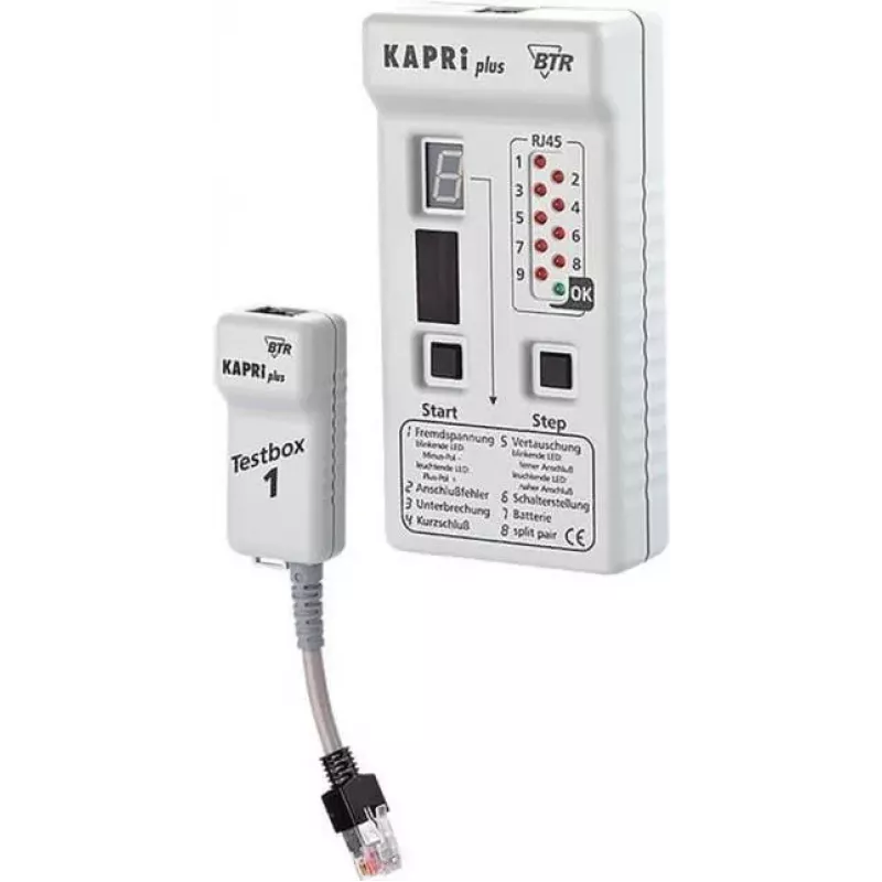 METZ CONNECT KAPRI Plus Comprobador de cables y conexiones con caja de prueba 1 - Comprobador de cables de red e ISDN (130670-E)