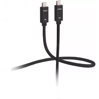 ShiverPeaks Flexline FL31-77015 Cable USB4 - conector macho/conector macho - 0,5 m - negro - oro - 40 Gbit/s
