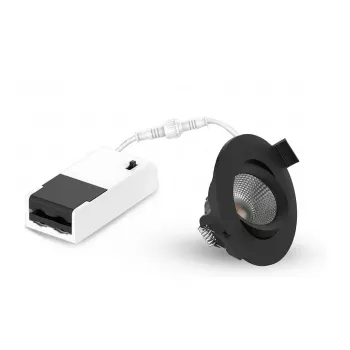 LEUCHTEK GMBH SPR-6W-XWB Foco LED empotrable, IP44, aluminio, orientable, temperatura de color seleccionable (3000K/4000K/6000K), 6W