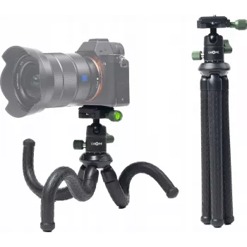 C-ROPE Creatorpod Trípode flexible con rótula de 360° 30cm negro (CRP-CPD-BLK)
