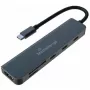 MEDIARANGE adaptador hub multipuerto USB-C 6 en 1 plateado (MRCS519)