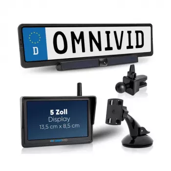 MMC TRADE omniVID Solar5 sistema de cámara de marcha atrás solar inalámbrico con monitor TFT-LCD de 5 pulgadas