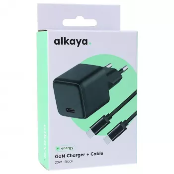 ALKAYA NEXUS Speed Flex set de cargador GaN Technology 20W negro