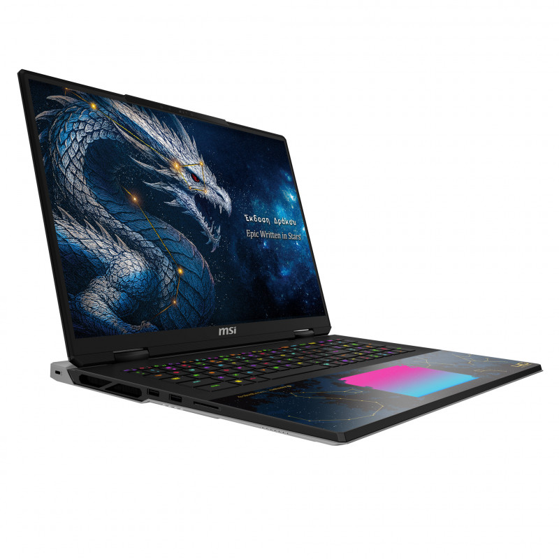 MSI Titan 18 HX Dragon Edition Draco Epic A2WJ-1064FR Portátil gaming, 18 pulgadas UHD+ Mini LED 240Hz, Intel Core Ultra 9 290HX Plus, 96GB DDR5, 4TB SSD, GeForce RTX 5090 24GB, Windows 11 Pro, teclado francés AZERTY