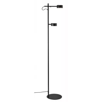 Luca Lámpara LED de suelo, 2x4W, negra