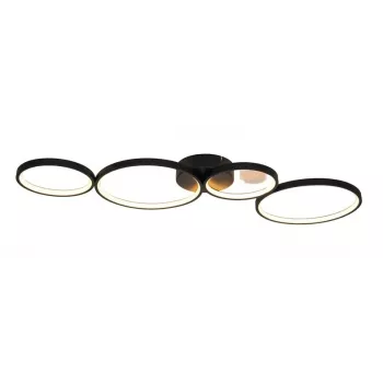 Ajacco CL21008C-4 Plafón LED, 36W, 3000K, Negro