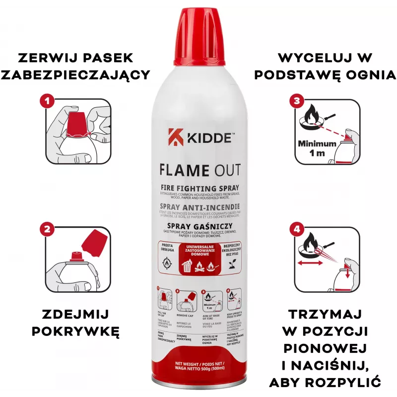 Kidde KFS-500 Flame Out spray extintor 500 ml