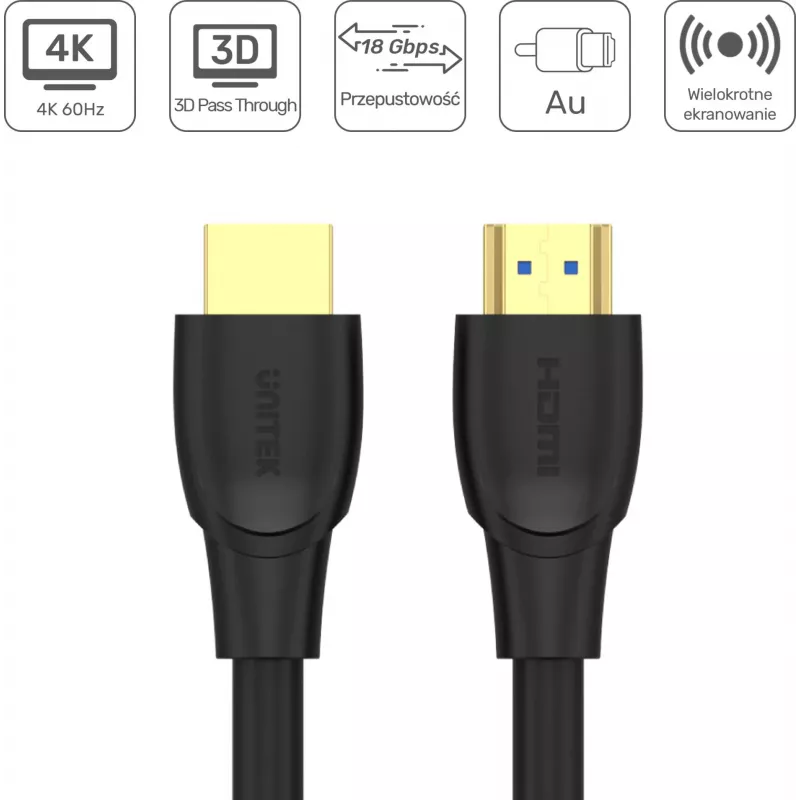 UNITEK cable HDMI 2.0 20m 4K 18Gbps negro