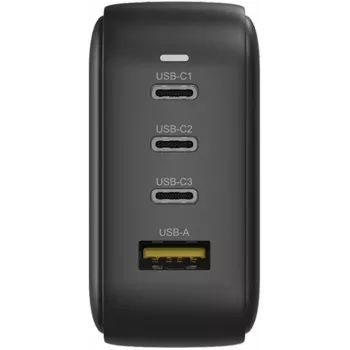 UNITEK cargador GaN 4 puertos 100W PD 3.0 QC 3.0 negro