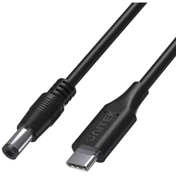 UNITEK cable de alimentación para portátil USB-C a DC 5,5mm 65W 1,8m negro