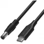 UNITEK cable de alimentación para portátil USB-C a DC 5,5mm 65W 1,8m negro