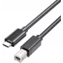 UNITEK cable de impresora USB-C a USB-B 2.0 5m negro
