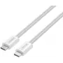 UNITEK cable magnético trenzado USB-C a USB-C 100W PD 1m blanco