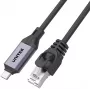 UNITEK adaptador USB-C a RJ45 Gigabit Ethernet, 1m, gris espacial