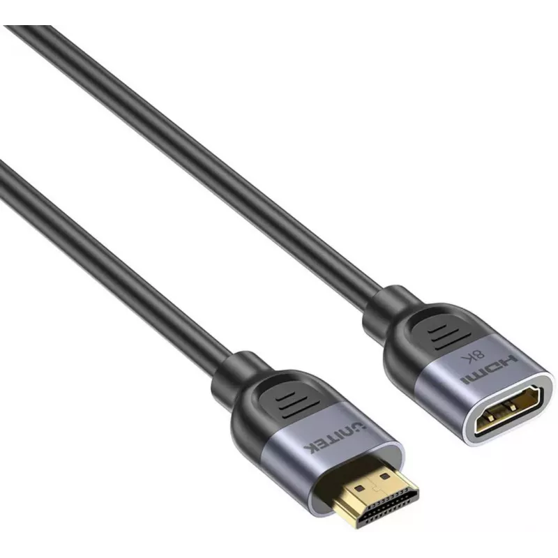 UNITEK cable de extensión HDMI 2.1 0,5 m conector macho a conector hembra 8K negro