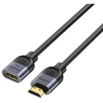 UNITEK cable de extensión HDMI 1m, HDMI 2.1, 8K@60Hz, 48Gbps, negro
