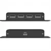 UNITEK extensor USB-C a 4x USB-A por Ethernet, hasta 150m, 480Mbps, negro