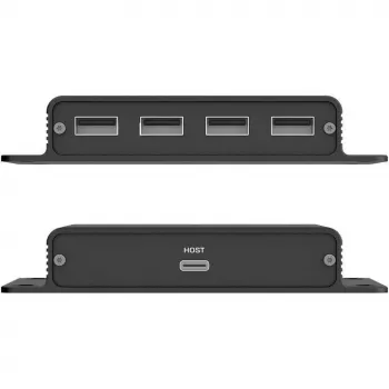 UNITEK extensor USB-C a 4x USB-A por Ethernet, hasta 150m, 480Mbps, negro