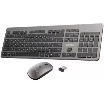 UNITEK SlimDuo Conjunto de teclado y ratón inalámbricos 2.4G - negro