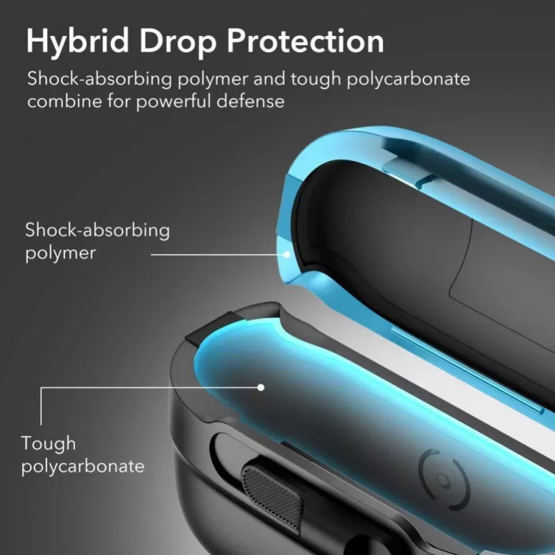 ESR Pulse HaloLock Funda MagSafe para Apple AirPods Pro 1/2, negra