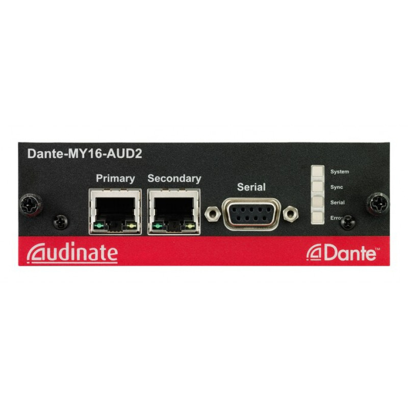 Yamaha Dante-MY16-AUD2 - Tarjeta de interfaz Dante 16 canales digitales In/Out, 2x RJ-45, 24-bit